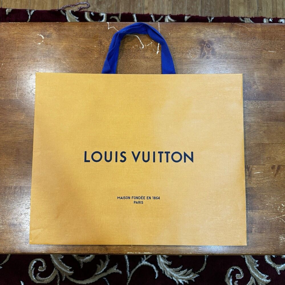 LOUIS VUITTON Shopping Tote Bag Authentic *Empty* Paper Gift Bag (19"x15.5"x5")